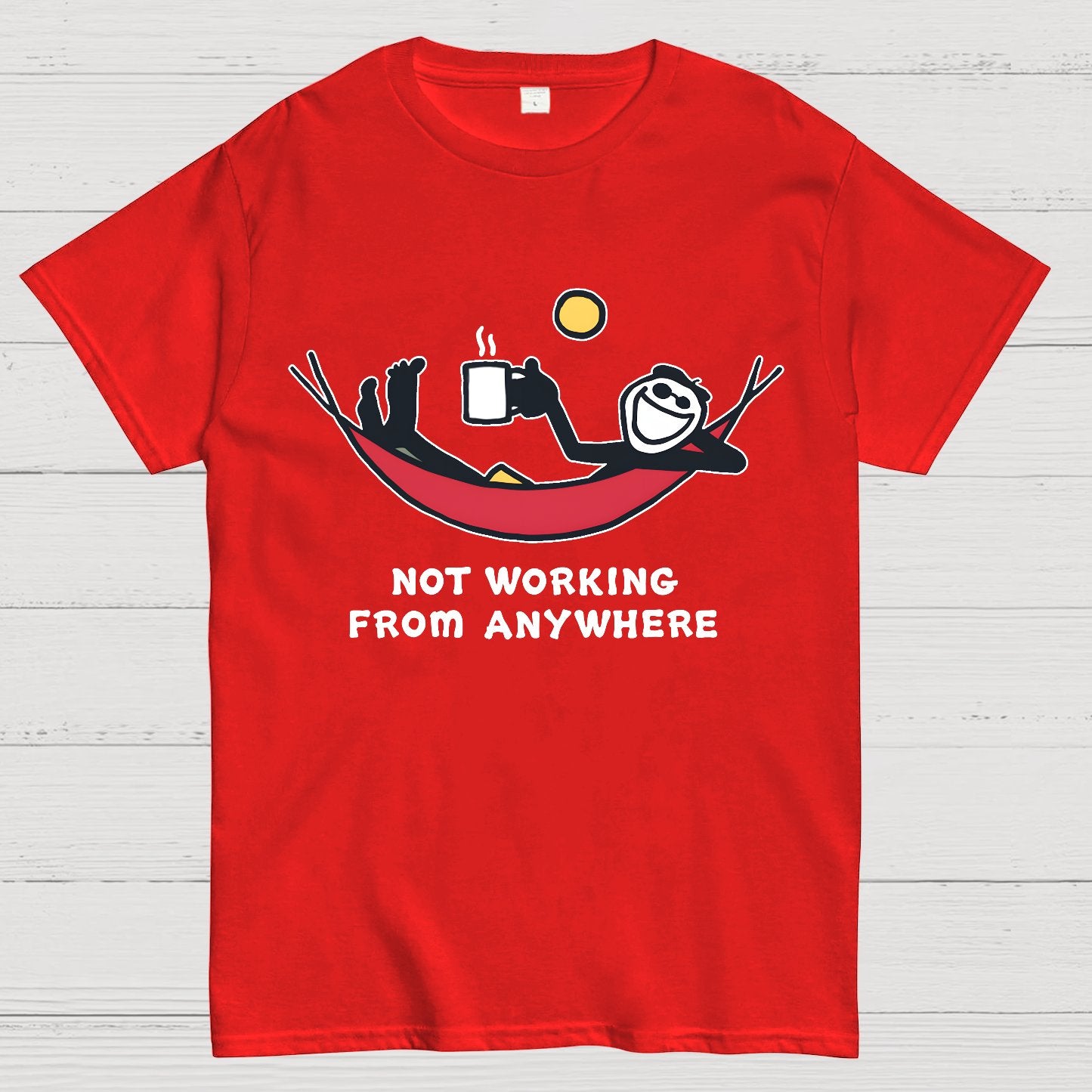 Not Working Hammock Funny Geek T-Shirt