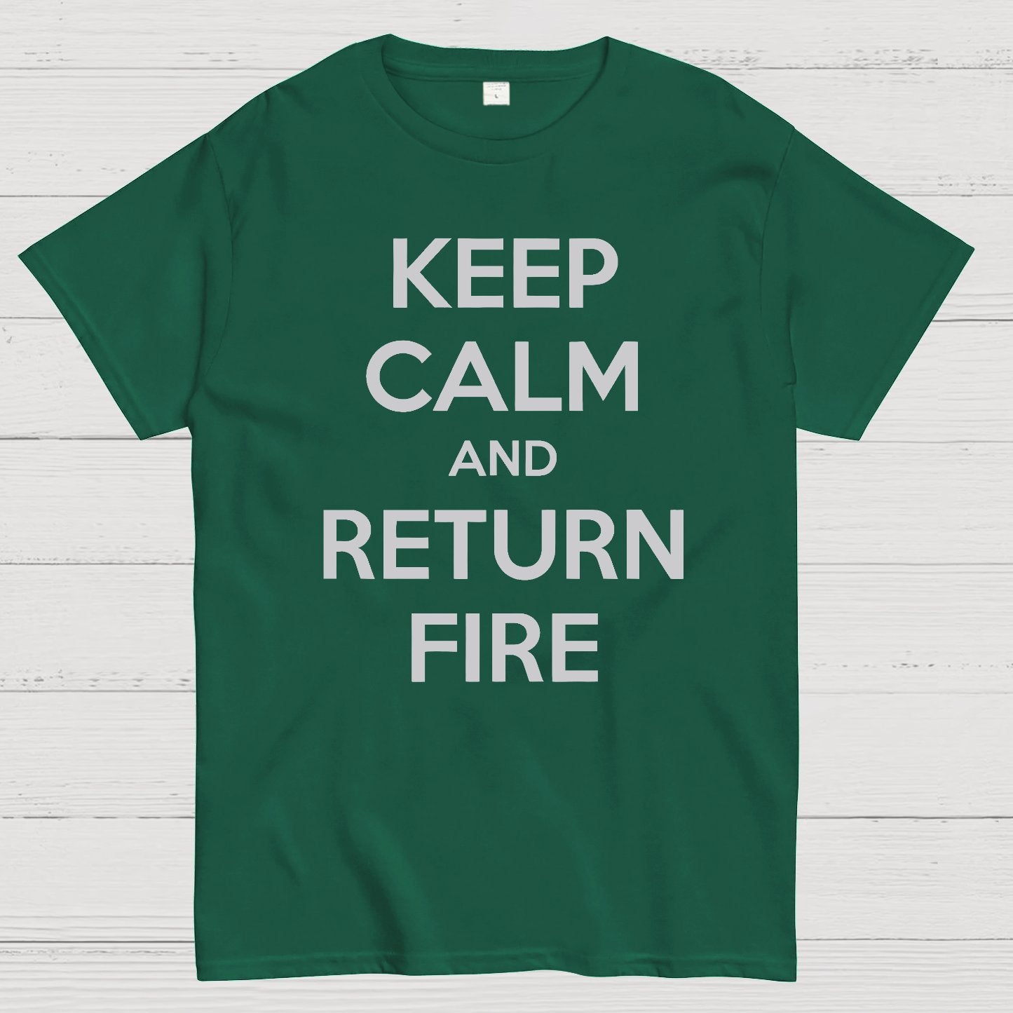 Keep Calm and Return Fire Geek T-Shirt