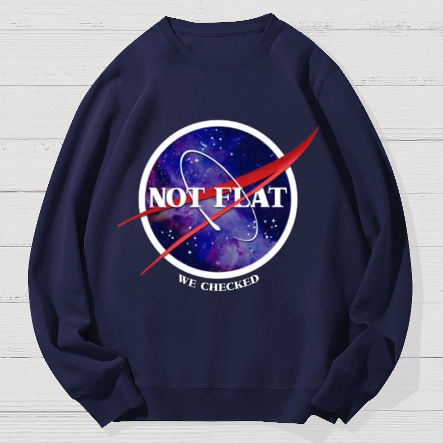 Not Flat Science Nerd Geek Cotton Sweatshirt