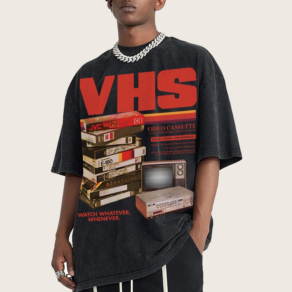 Vintage VHS Tapes  Vintage Distressed T-shirt