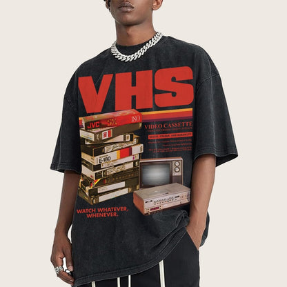 Vintage VHS Tapes  Vintage Distressed T-shirt