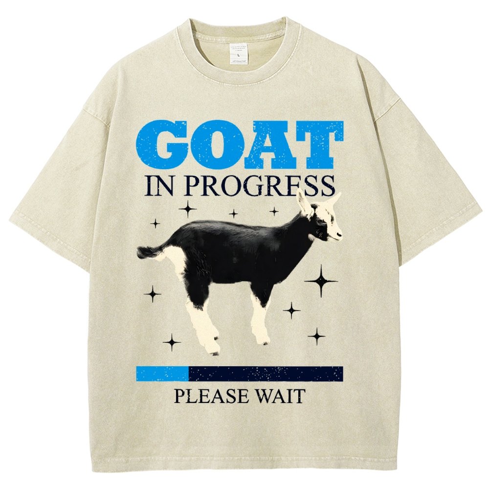 Goat In Progress Vintage Distressed T-shirt