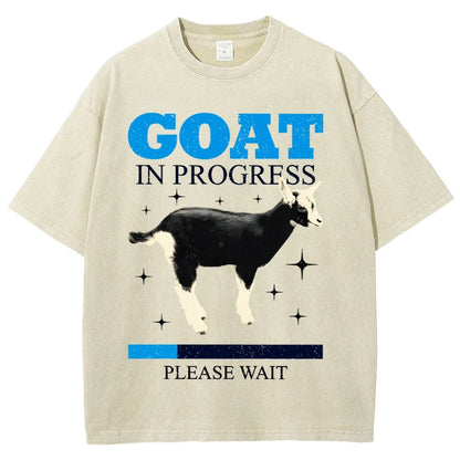 Goat In Progress Vintage Distressed T-shirt