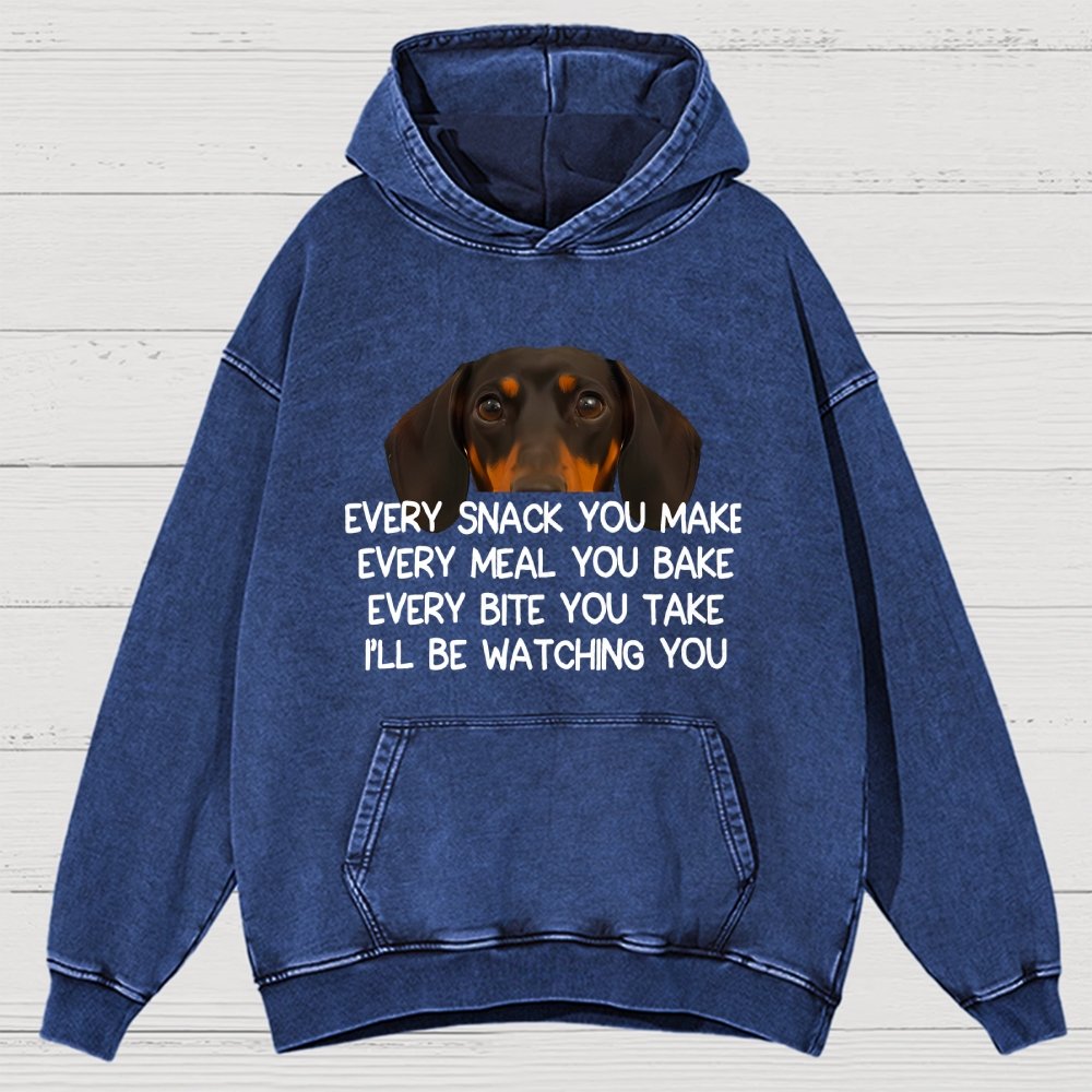 Every Snack You Make Vintage Distressed Hoodie