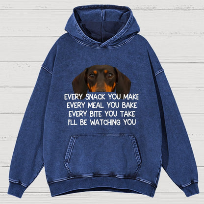 Every Snack You Make Vintage Distressed Hoodie