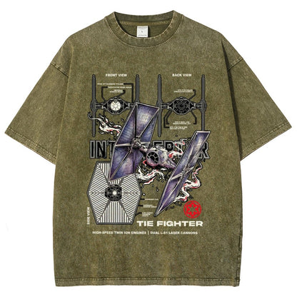 The Interceptor Fighter Vintage Distressed T-shirt
