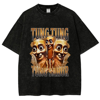 Tung Tung Tung Sahur Funny Vintage Distressed T-shirt