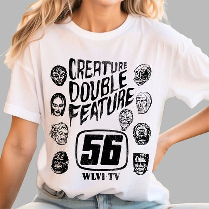 Creature Double Feature Classic Monsters Unisex Geek T-Shirt