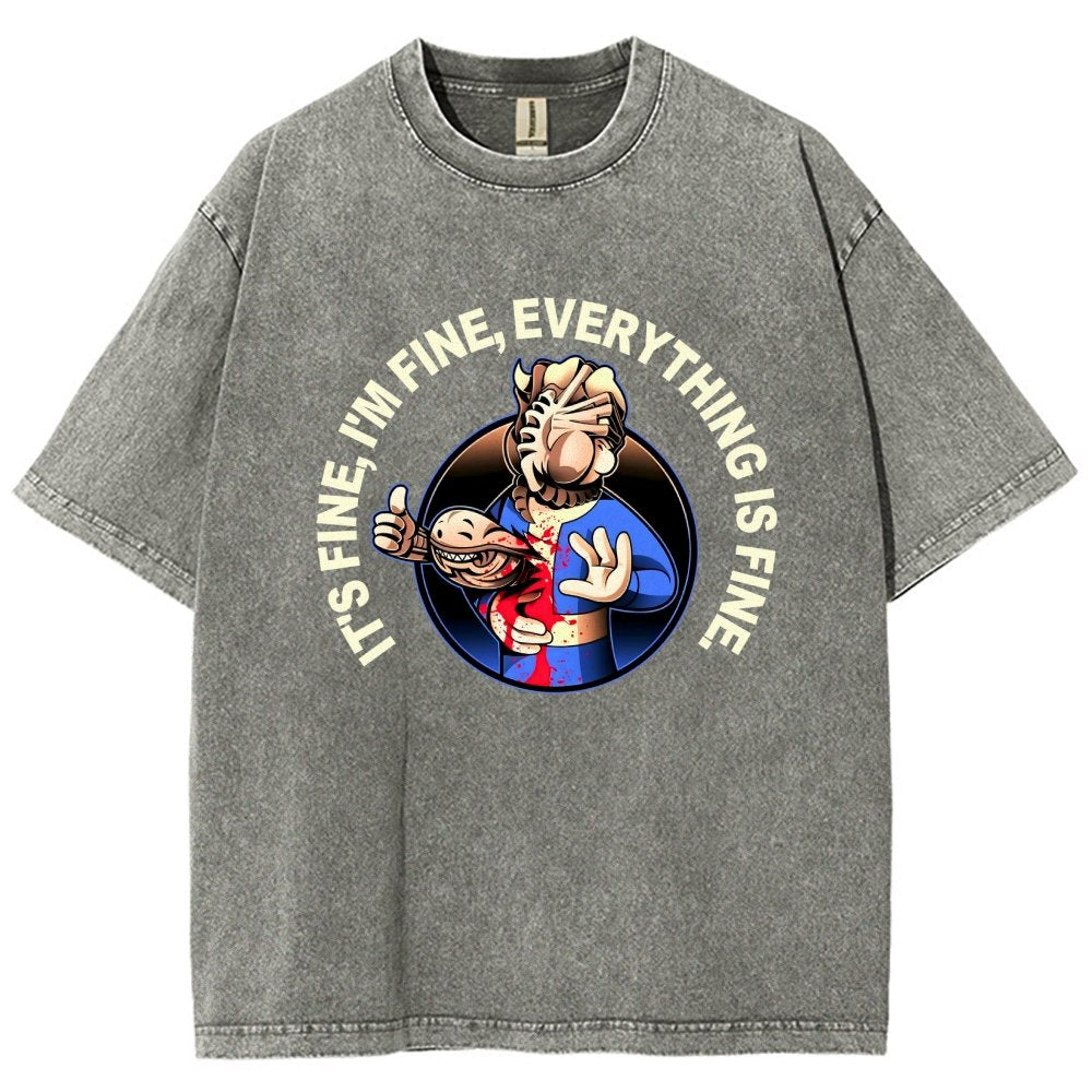 I'M Fine Everything Is Fine Vintage Distressed T-shirt
