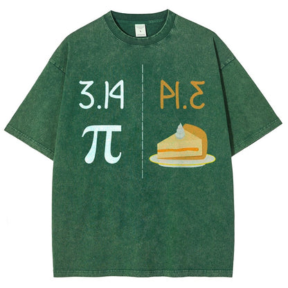 Funny PI Mirror Image Of 3.14 Is PIE Vintage Distressed T-shirt