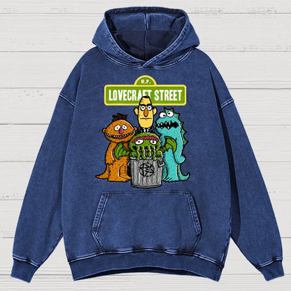 Lovecraet Street Vintage Distressed Hoodie
