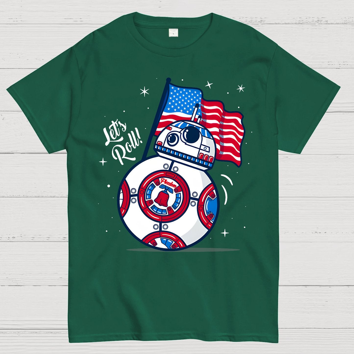 Red, White, and BB-Blue Geek T-Shirt