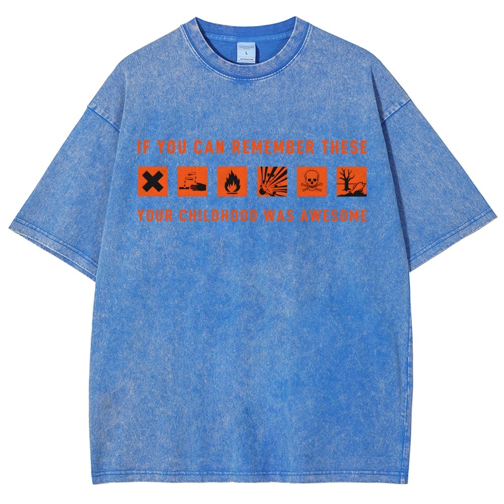 If You Can Remember These Your Childhood Was Awesome Vintage Distressed T-shirt