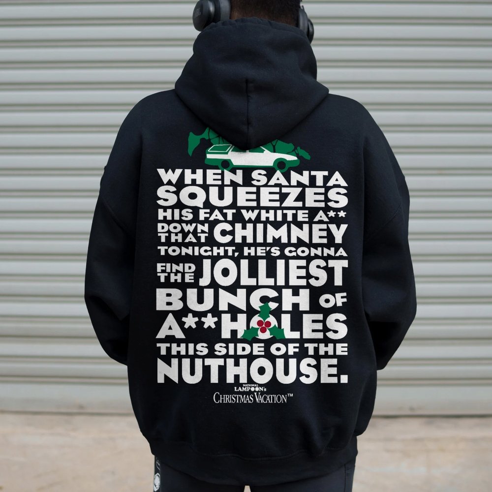 Christmas Vacation: Jolliest Bunch Geek Printed Back Cotton Hoodie