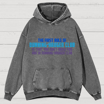 Dunning-Kruger Club Vintage Distressed Hoodie