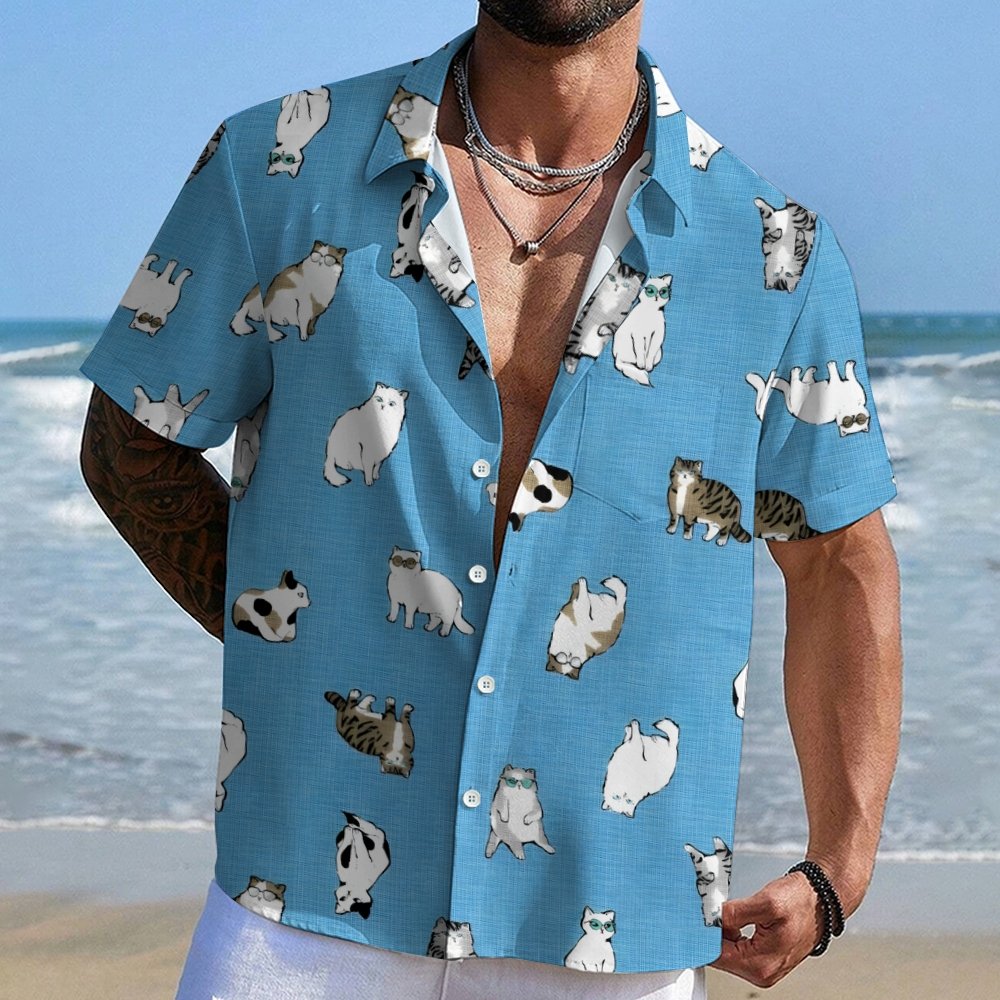 Cat Art Painting Geek Hawaiian Shirt