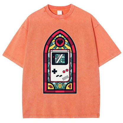 8bit Stained Glass Vintage Distressed T-shirt