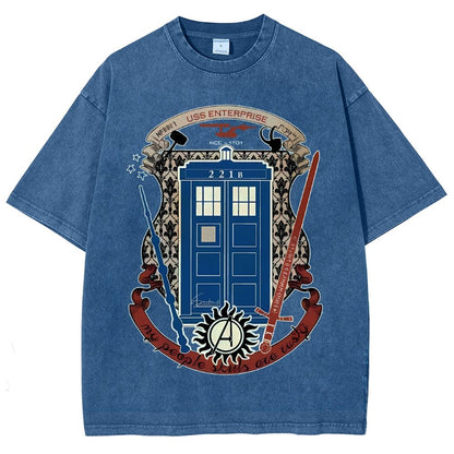 The Ultimate Geek Mashup Vintage Distressed T-shirt