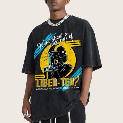 What About A Cup Of Liber-Tea Vintage Distressed T-shirt