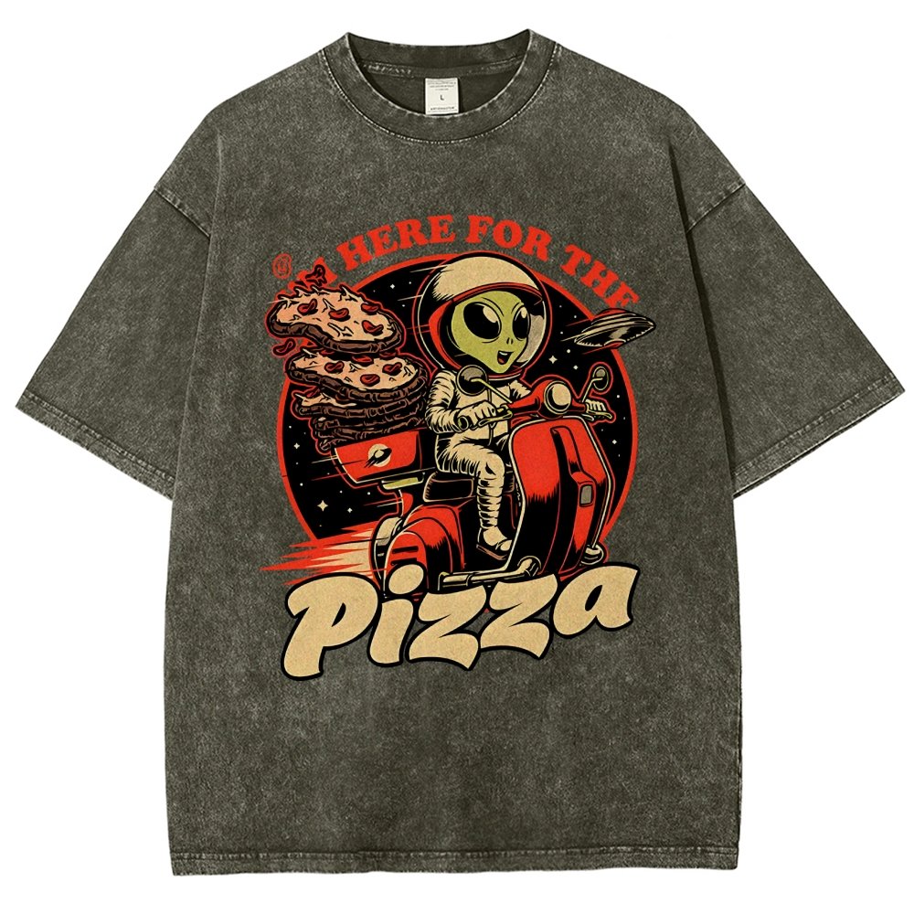 Space Pizza Delivery Vintage Distressed T-shirt