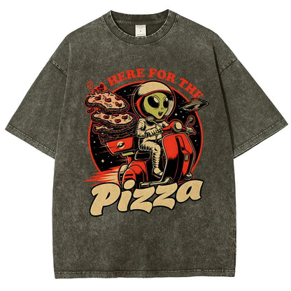 Space Pizza Delivery Vintage Distressed T-shirt