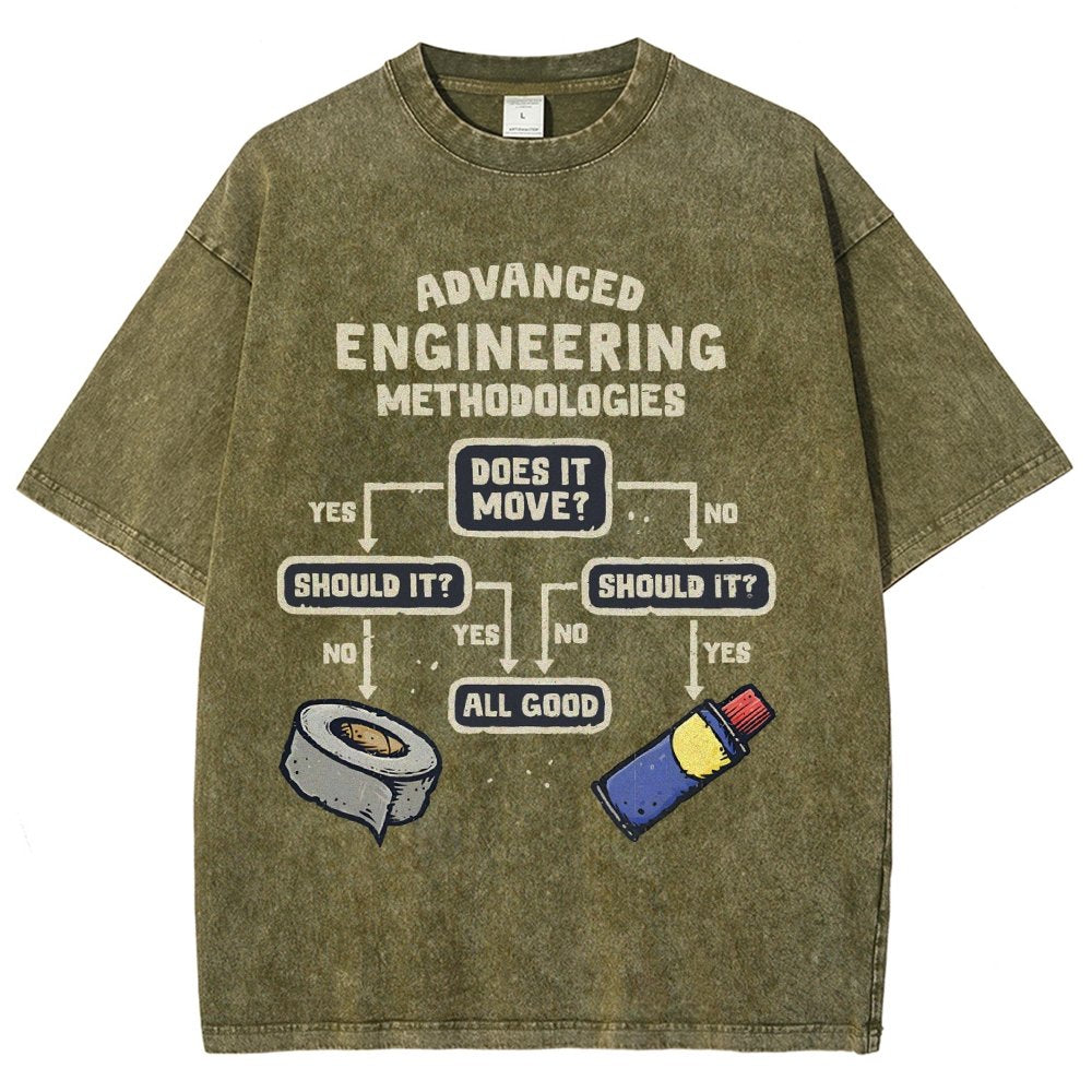 Advanced Engineering Vintage Distressed T-shirt