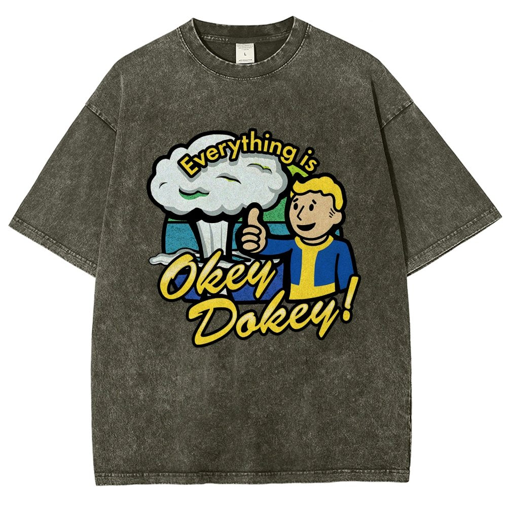 Everything Is Okey-Dokey Vintage Distressed T-shirt