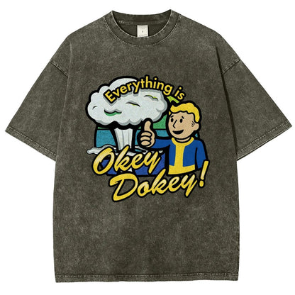 Everything Is Okey-Dokey Vintage Distressed T-shirt