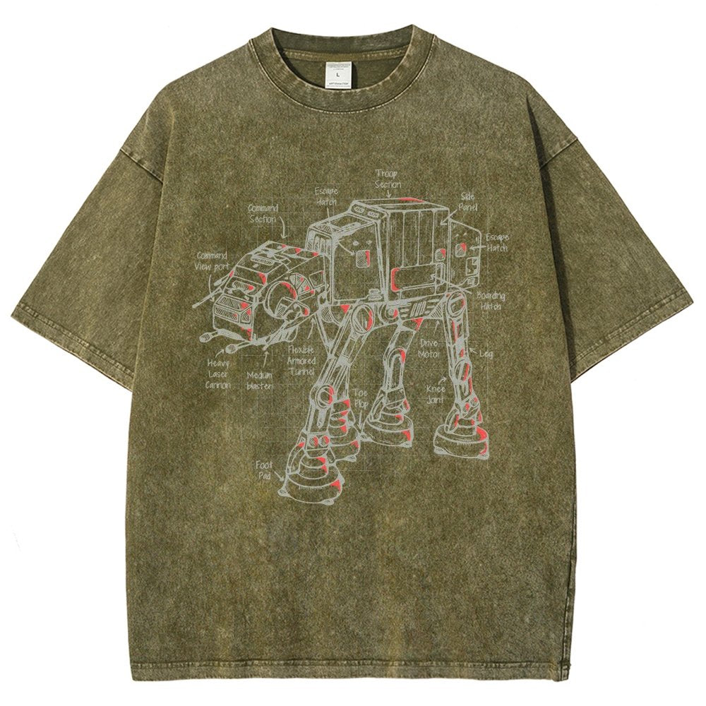 Walker's Blueprint Vintage Distressed T-shirt