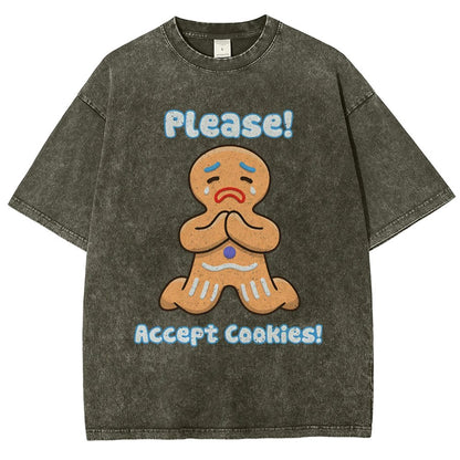 Please! Accept Cookies! Vintage Distressed T-shirt