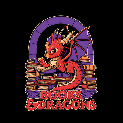 Books and Dragons Geek T-Shirt