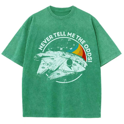 Never Tell Me the Retro Odds Vintage Distressed T-shirt