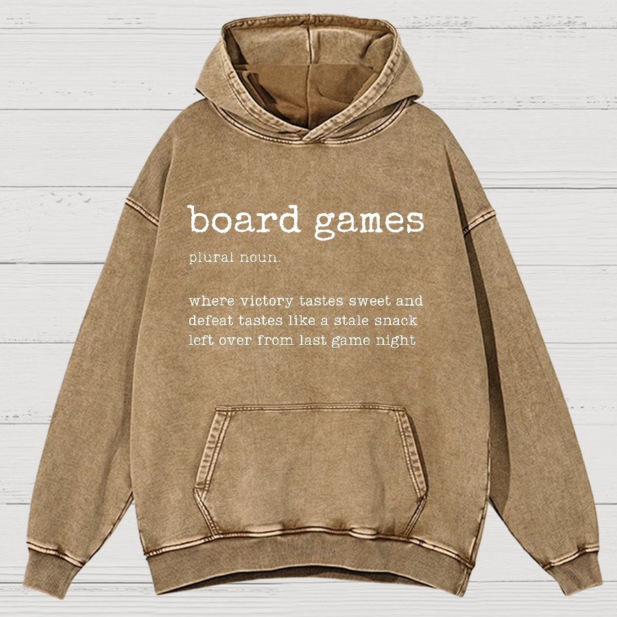 Board Games Definition Vintage Distressed Hoodie