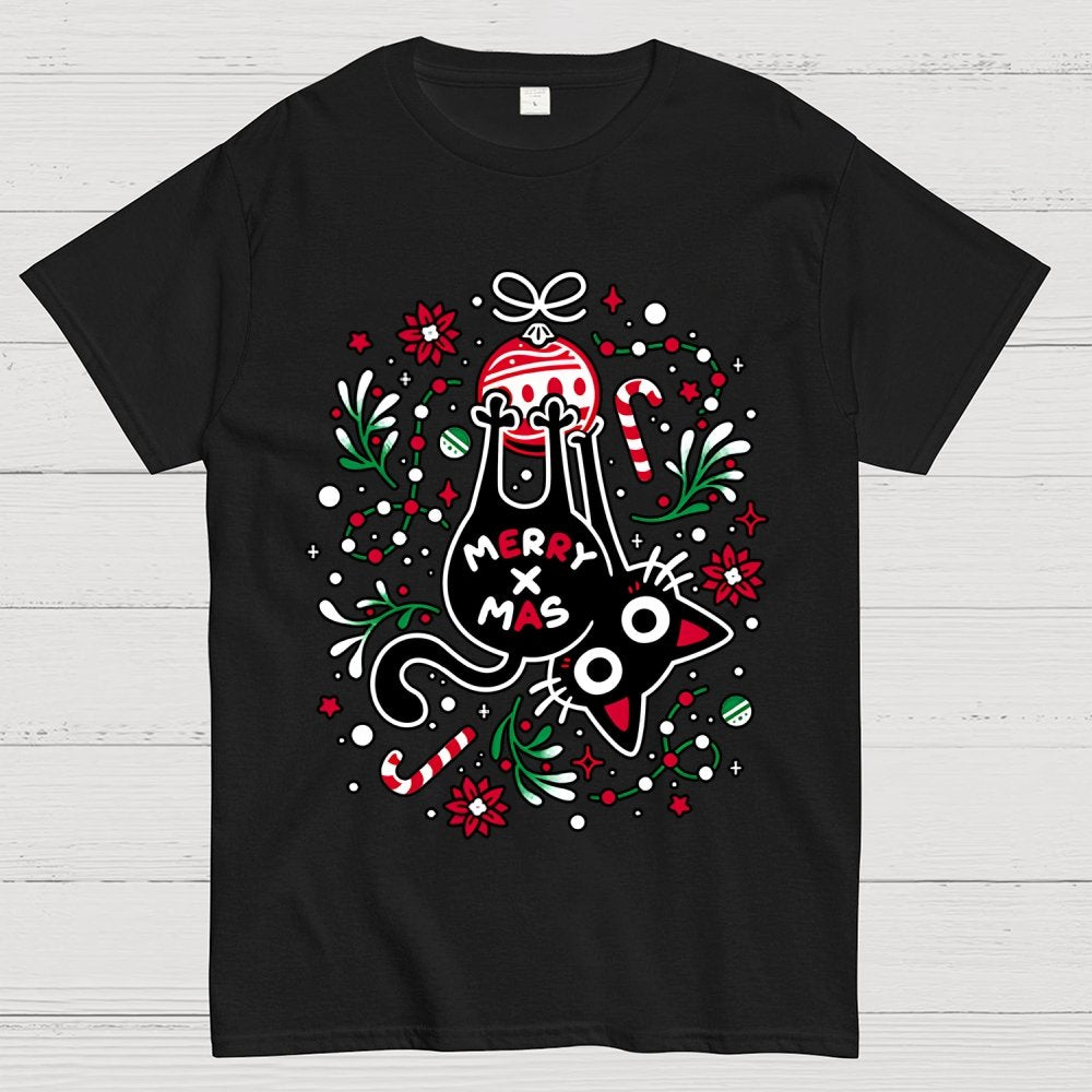 Christmas Cat Butt Geek T-Shirt