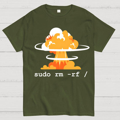 Linux - Funny Linux Command Sudo RM Geek T-Shirt
