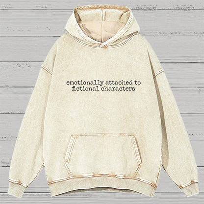 Emotionally Attached To Fictional Characters Vintage Distressed Hoodie