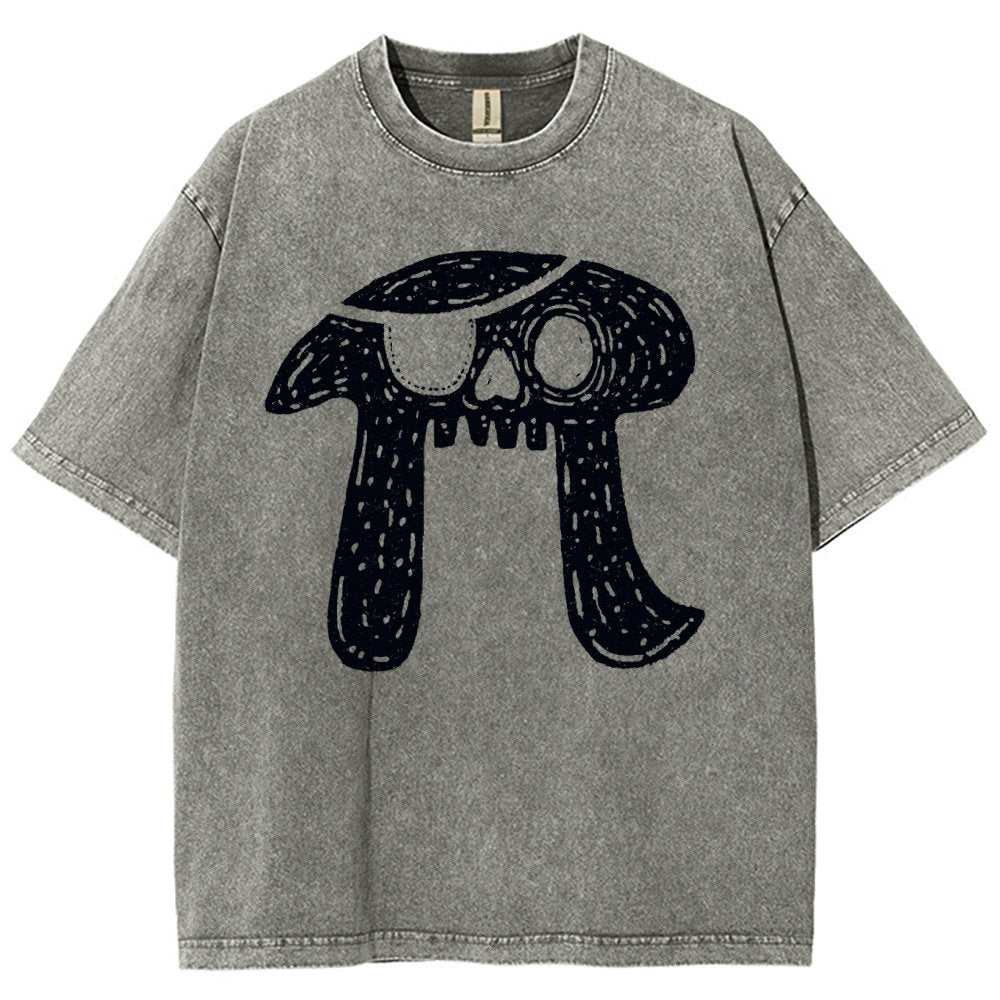 Pi-rate Skull Vintage Distressed T-shirt