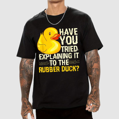 Funny Programmer - Rubber Duck Debugging Geek T-Shirt