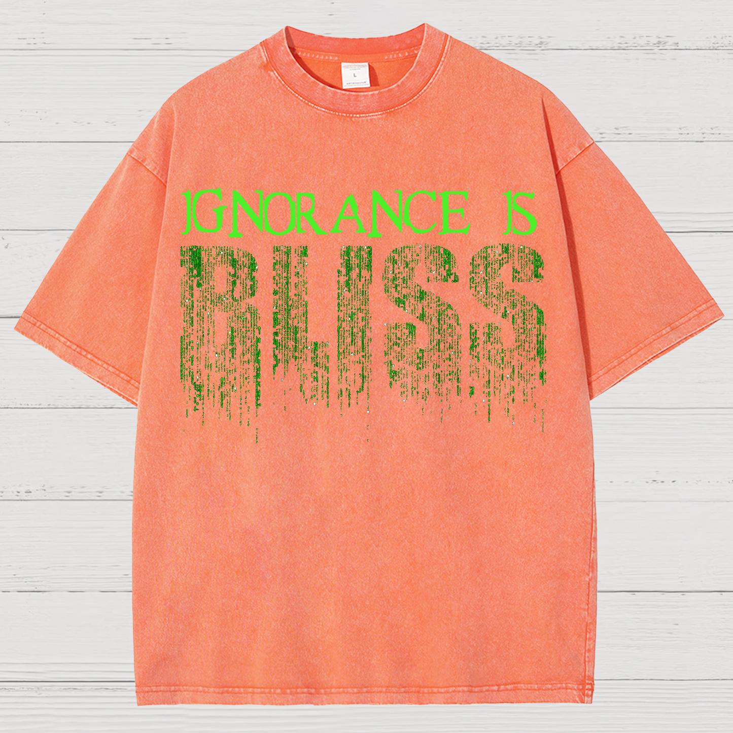 Ignorance Is Bliss Vintage Distressed T-shirt