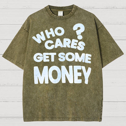 Chasing Money Graphic Print Vintage Distressed T-shirt