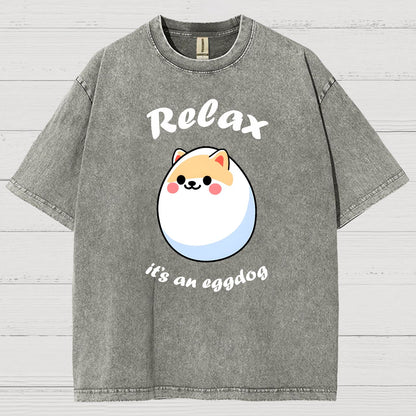 Relax it's an Eggdog Vintage Distressed T-shirt