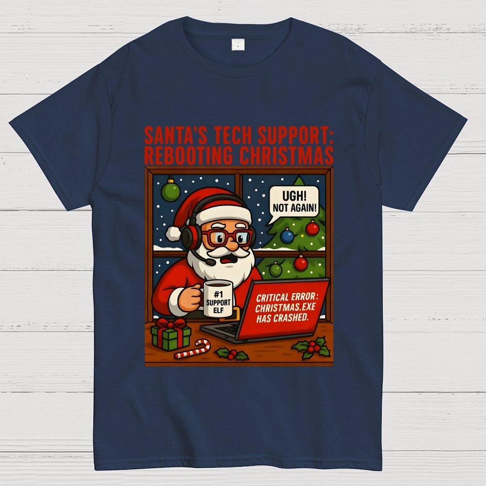 Santa's Tech Support  Geek T-Shirt