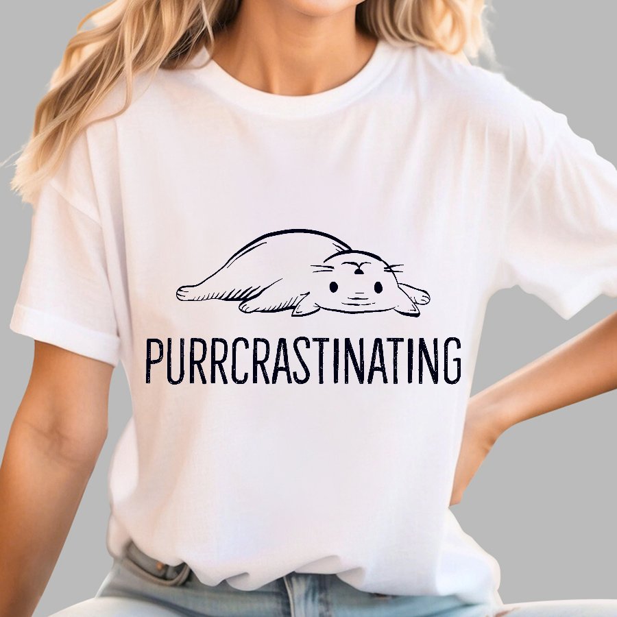Purrcrastinating Geek T-Shirt