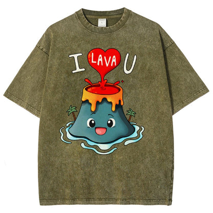 Valentine's Day.I Lava You Vintage Distressed T-shirt