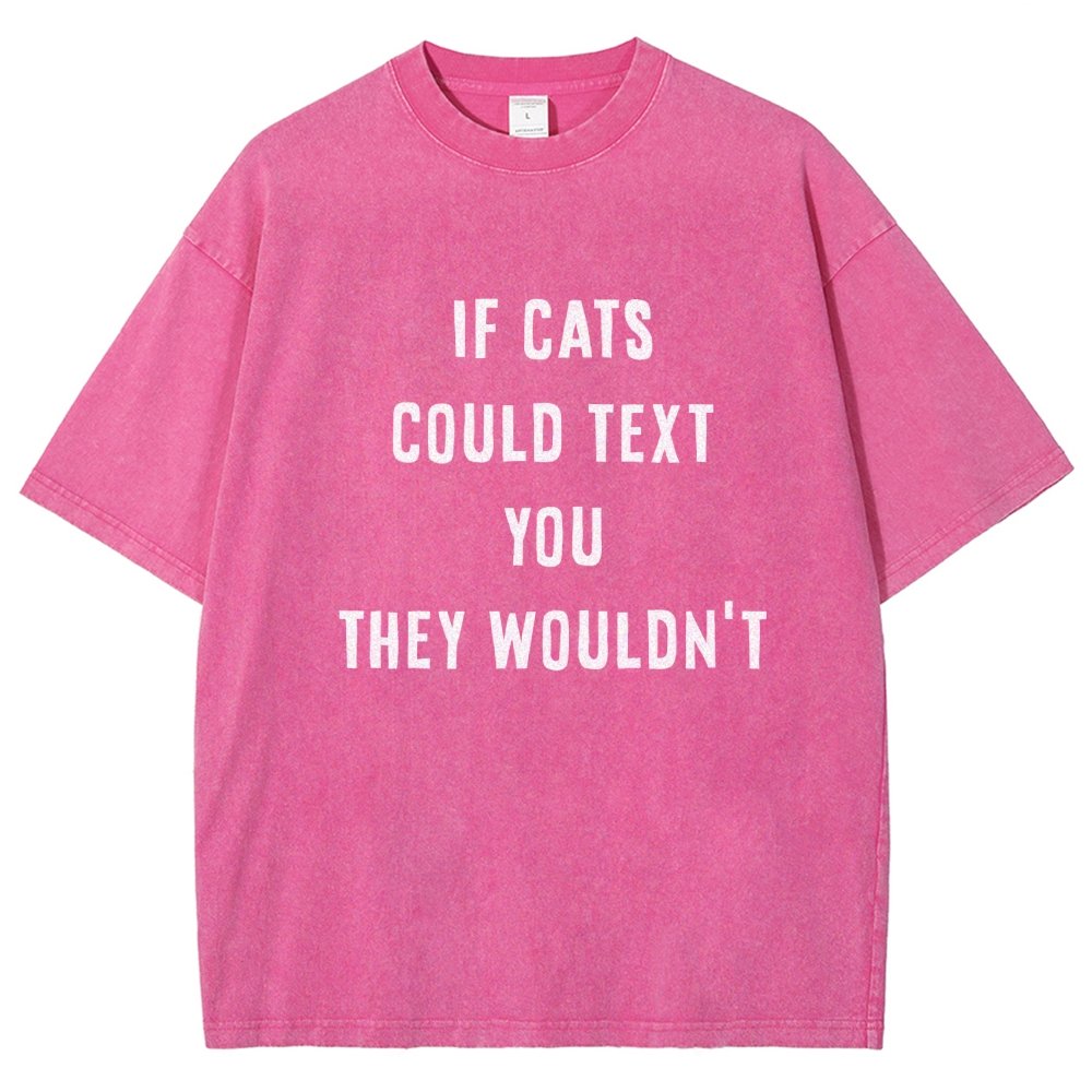 If Cats Could Text You Vintage Distressed T-shirt