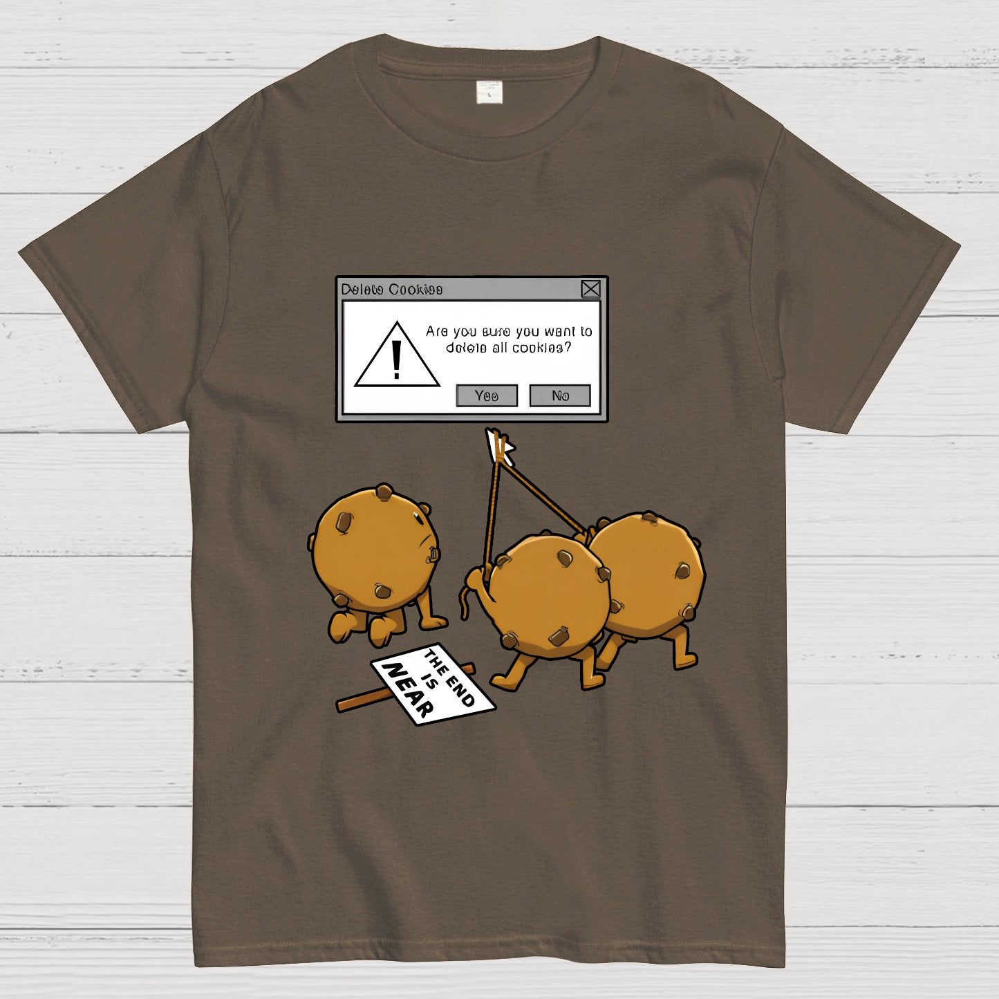Funny Computer Nerd Geek Cookies Pun Wordplay Nerd T-Shirt