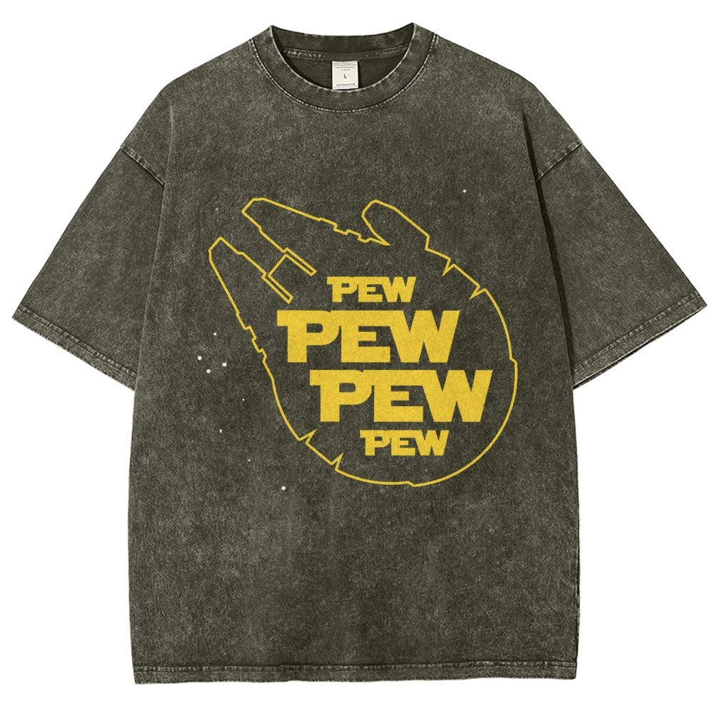 Pew Pew Starship Vintage Distressed T-shirt
