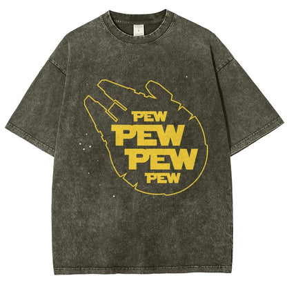Pew Pew Starship Vintage Distressed T-shirt
