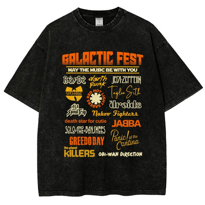 Galactic Fest Vintage Distressed T-shirt