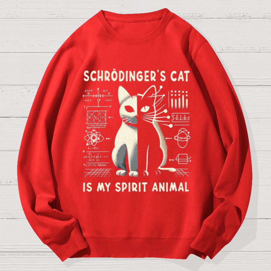 Schrodinger's Cat Geek Cotton Sweatshirt